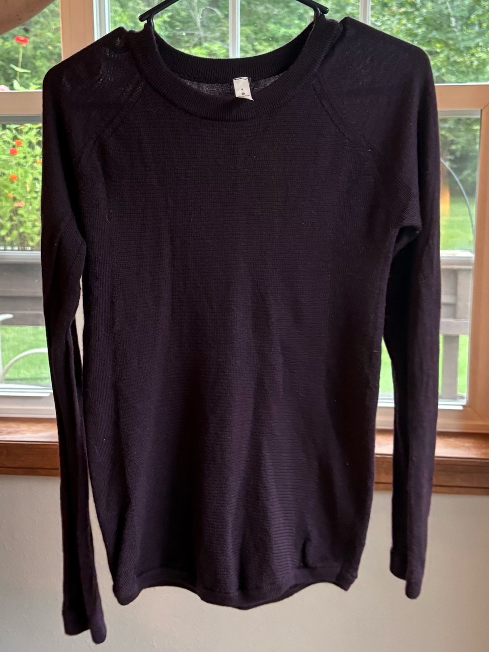 Lululemon Sit In Lotus 100% Merino Wool Sweater – Black Cherry Plum Size 4